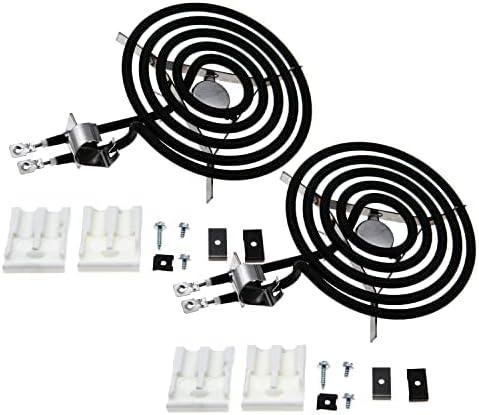 WB30X348 Electric Stove Burners Replacement 8'' 2350W By TOP-HEATER Upgraded 235217 Range Burner replacement Part Fit GE Hotpoint RCA Electric Range, 2Pack