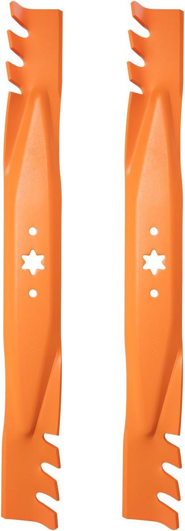 Mower Blade 942-04308-X Replaces for Cub Cadet/MTD/Troy B ilt 42 Inch Deck LTX1040 RZT-L42 XT1 XT2 LT42, 942-0616 742-0616 942-04126 942-04308-X, Heavy Duty Toothed Mulching Blades, 2 Pack