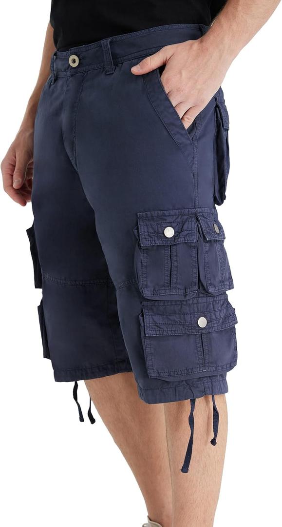 YGREYG Mens Cargo Shorts Long Capri Below The Knee Shorts 3/4 Relaxed Fit Long Shorts with Pockets (Blue, 30) YGREYG Mens Cargo Shorts Long Capri Below The Knee Shorts 3/4 Relaxed Fit Long Shorts with Pockets (Blue, 30)