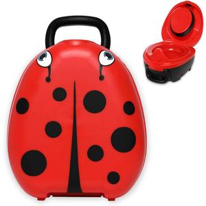 My Carry Potty - Ladybug Travel Potty, Award-Winning Portable Toddler Toilet Seat for Kids to Take Everywhere