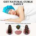 Gwabee Heatless Curls Overnight Hair Curler, 70" Soft Hair Curlers to Sleep In No Heat Curls Overnight, 9 PCS No Heat Curlers Set for Women - Blue