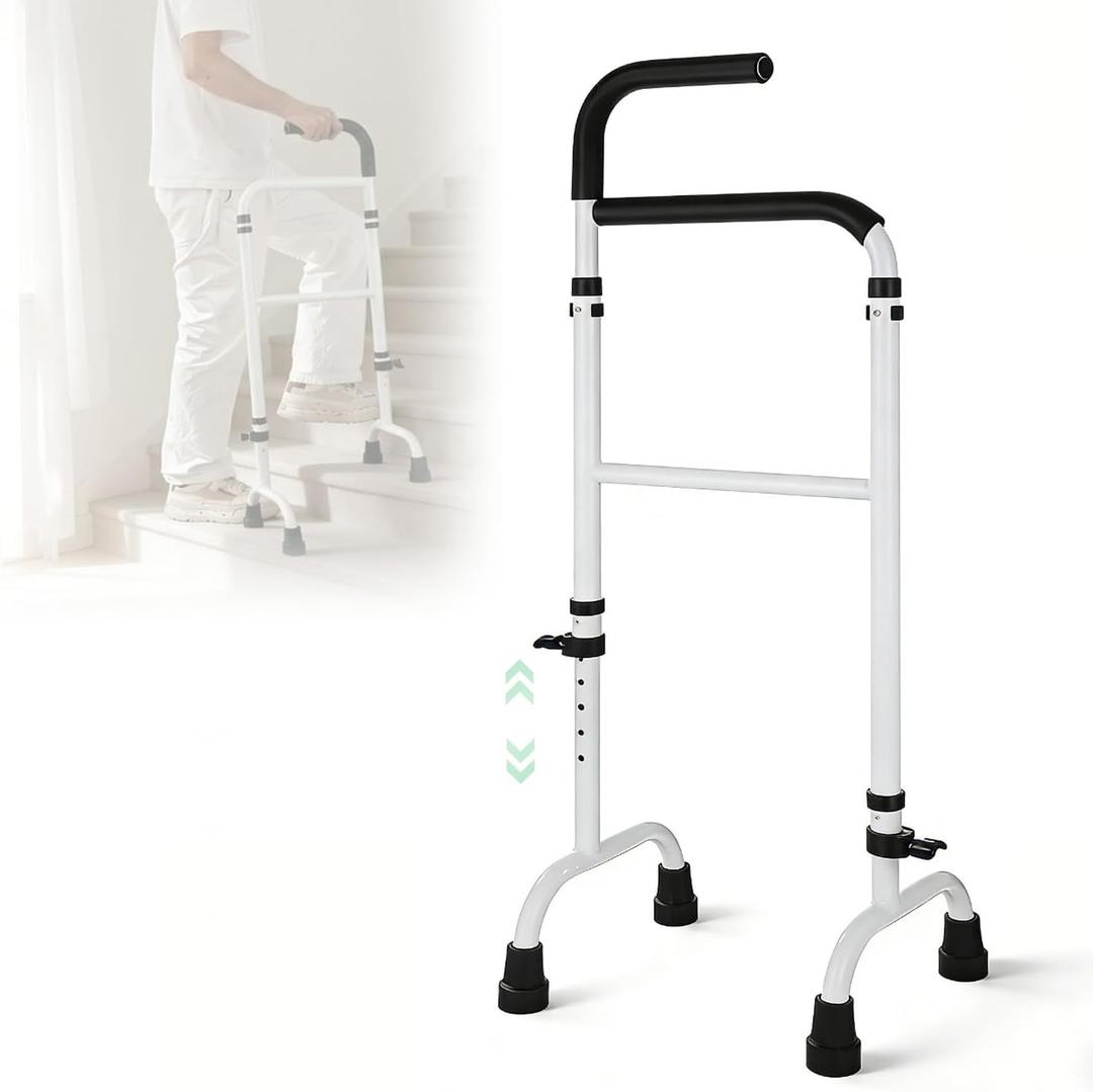 Stair Climbing Assist Cane, Adjustable Stair Stand Assist Bar, Aluminum Alloy Mobility Aid for Elderly, Pregnant Users, Adults, Heavy-Duty Mobility Support
