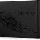 Legend Planner Funeral Guest Book for Memorial Service  Hard Cover Celebration of Life Guest Book  Memorial Book for Funeral Signing  600 Guest Entries, Hardcover, 10" x 7" (Black)