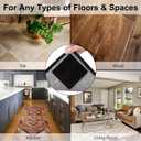 Audend Double Sided Rug Gripper, 12 Pack Non Skid Rug Pads, Rug Stickers on Wood Floor and Tile Floors, Black Carpet Gripper, Rug Gripper for Indoor, Outdoor, Home, Kitchen, Yoga Mat