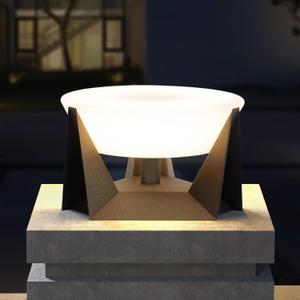 Outdoor Post Lights Morden 10.9" Column Lighting IP54 Waterproof Pillar Cap Light for Flat Surface Deck Fence Garden Patio Decoration (High Voltage Wired)