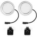 2 Pack 12V DC 1.5W Range Hood Lights with SM Socket Male Head Round 68mm 6500K Plastic, Hole Closet Stove LED Light Recessed, Bright White Kitchen Range Hood Light Bulbs Replacement (SM Socket Round)