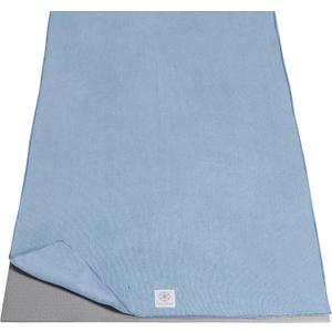 Gaiam Yoga Mat Towel — Non-Slip Microfiber Hot Yoga Towel, 24" x 68" Mat-Sized, Quick Dry & Super Absorbent for Bikram, Pilates & Gym, Skyway