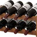 BMOSU Bamboo Wine Rack Wine Storage Cabinet Shelf 8 Bottle Wine Racks Countertop Sturdy for Kitchen Dining Room Pantry - 2 Tiers Wine Rack(Brown)