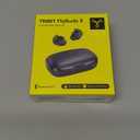 Tribit Wireless Earbuds, 110H Playtime Bluetooth 5.3 IPX8 Waterproof Touch Control True Wireless Bluetooth Earbuds with Mic Earphones in-Ear Deep Bass Built-in Mic Bluetooth Headphones, FlyBuds 3 (Small, Black)