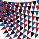 Boao 10 Strips Spider Pennant Banner 98 ft Hero Triangle Flag Cartoon Paper Pennant for Spider Birthday Party Decorations Hero Theme Festivals Wedding Party Supplies Outdoor Home Decor