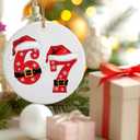 2 x 67 Ornament | Six Seven Christmas Ornament | 2025 Funny Christmas Ornaments | Funny 67 Meme Ornament | Funny Xmas Gifts | Stocking Stuffers for Teens