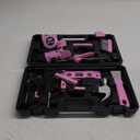 DOWELL 116Pcs Pink Tool Kit with 3.6V USB Cordless Screwdriver, Small Drill Set for Women, Girls