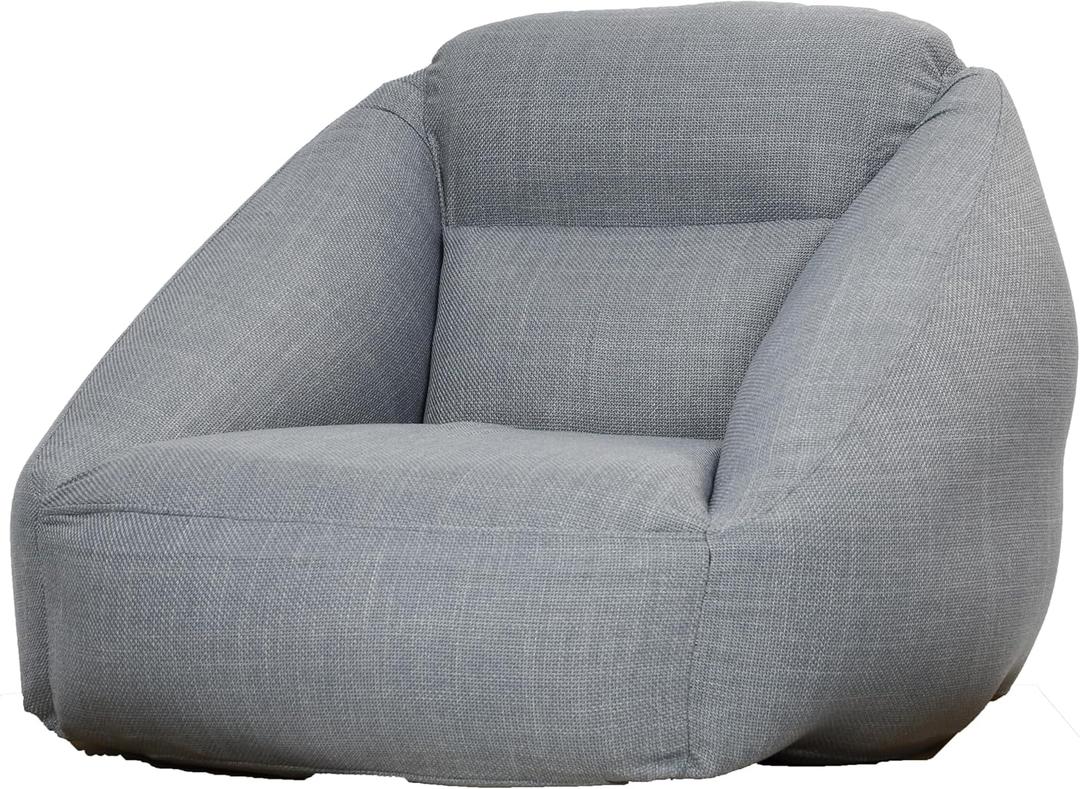 Inflatable Chair for Adult, Air Blow up Fold Portable Inflatable Sofa Removable and Washable Comfortable for Living and Outdoor Room Reading Camping Travel (Grey)