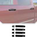 JeCar Glossy Black Door Handle Cover Trim Overlay Fit for Chevrolet Silverado/GMC Sierra 2014-2023 (4pcs)