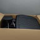 COMHOMA Big and Tall Office Chair, High Back Leather Gaming Chair with Footrest, Executive Ergonomic Office Chair with Pocket Spring Lumbar Support and with Outward Fixed Soft Armrests (Deep Black)