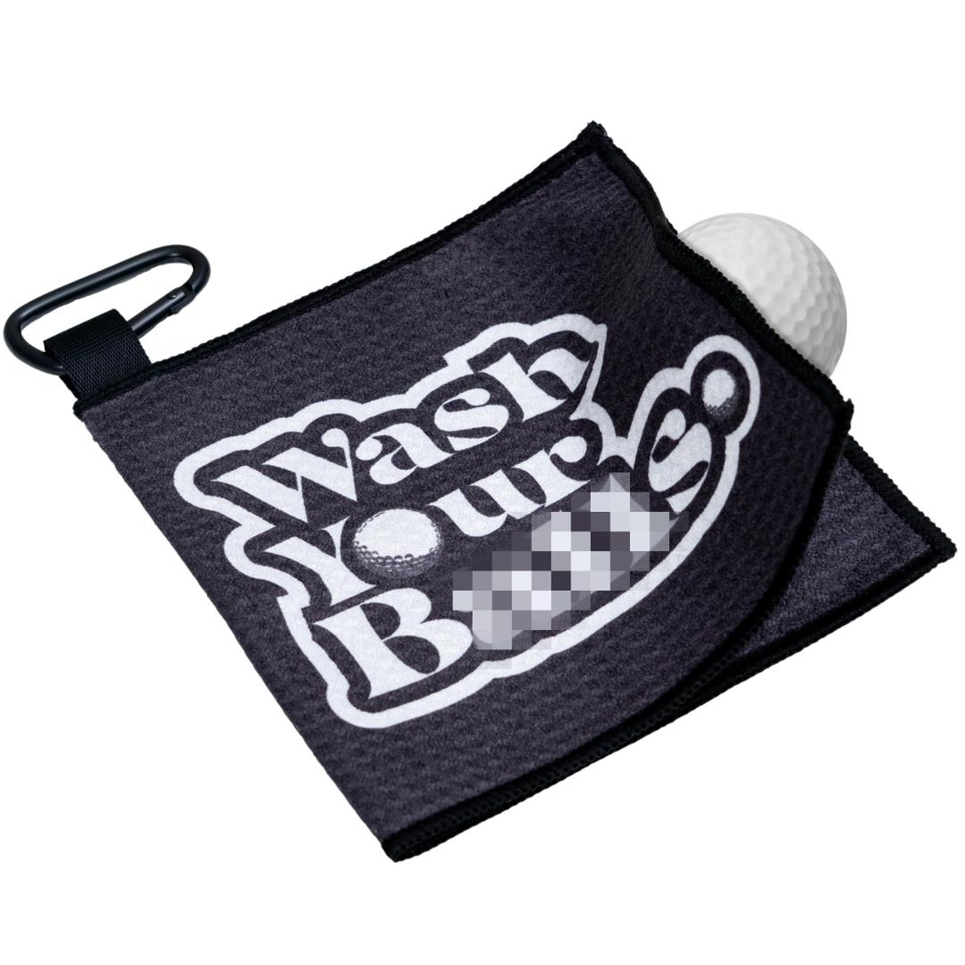 5 x Funny Gifts for Men, Gag Golf Towel- Funny Golf Towel with 4 Unique Golfing Stickers - Unique Golf Gifts for Men for Cool Golf Stocking Stuffer for Christmas, Birthday