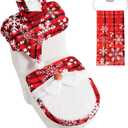 JOYIN 5 Pieces Christmas Theme Bathroom Decoration Set w/Toilet Seat Cover, Rugs, Tank Cover, Toilet Paper Box Cover and Santa Towel for Xmas Indoor Dcor, Party Favors (Gnome)
