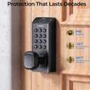 Smart Fingerprint Door Knob, Keypad Door Lock with Handle, Fingerprint Keyless Entry Door Lock, Voice Guidance for Easy Operation, Superior Durability, Matte Black