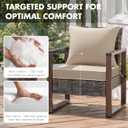 MIULEE Beige Outdoor Seat Cushion 22x24 Inch Waterproof & 3 Year Fade Resistant Deep Seat and Back Cushion for Patio Furniture Chair Sofa Couch with Handle and Adjustable Straps