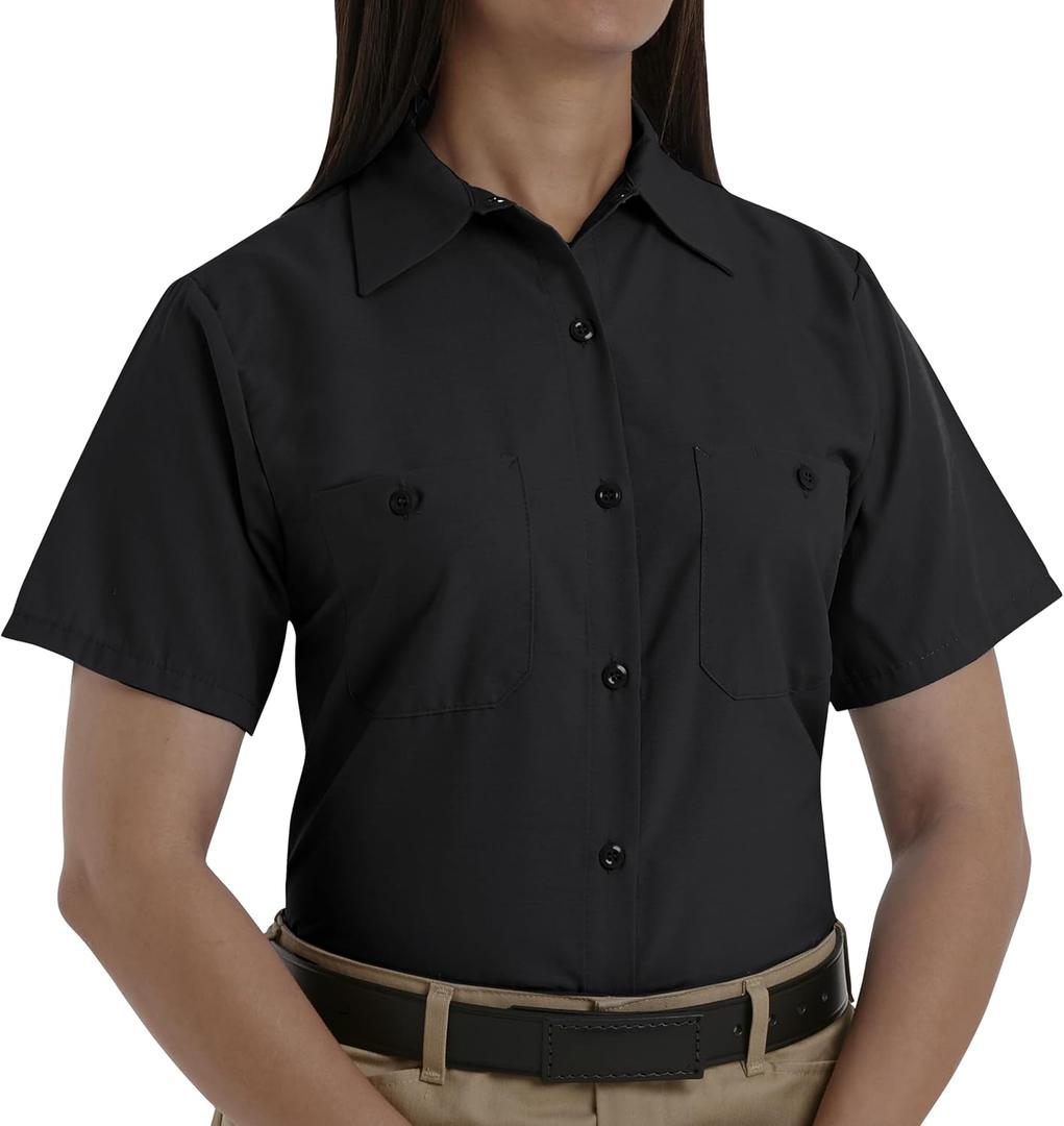 Red Kap Women's Standard Size Short Sleeve Industrial Work Shirt, 4XL 