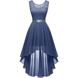 BeryLove Homecoming Cocktail Formal Dresses 2025 Wedding Guest Party Prom Sleeveless Lace High Low Dress L