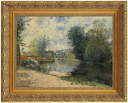 FOLKOR DIY Wood Frame for 24"x36" Canvas Paintings, 2.4" Wide Antique Ornate Canvas Frames for Oil Painting Art Prints, 24x36 Gold Frame for Home Living Room Wall Decor (No Backboard & Glass Cover)