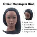 Mannequin Head with Hair for Braiding 16 Inch Practice Hair Mannequin Head for Hairstyling Traning Manikin Doll