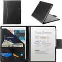 CoBak Premium PU Leather Case for Remarkable Paper Pro 11.8" (2024)  Slim Magnetic Back Cover with Auto Sleep/Wake, Folder Design, Magnetic Pen Holder Strap, Black Leather