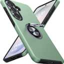 JAME for Samsung Galaxy S26 Case, Dual Layer Military Grade Heavy Duty Shockproof Cover with Metal Ring Holder Stand Kickstand, Slim Fit Protective Phone Case for Samsung Galaxy S26 6.3", Alpine Green