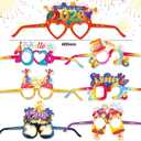 HOWAF 16 Pieces Happy New Year Glasses Colorful 2026 Glasses New Years Eve Party Supplies 2026 NYE Photo Booth Props for Happy New Year Decorations NYE Party Favors Accessories
