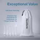 AquaSonic Water Flosser - Cordless Rechargeable Water Flossers for Teeth Cleaning - Waterproof Aqua Flosser, Portable Oral Irrigator for Dental Cleaning with 5 Jet Tips Braces Home Travel.