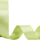 2 x LaRibbons 1 Inch 25 Yard Double Faced Satin Ribbon, Lime Green Satin Craft Fabric Ribbon for Gift Wrapping Floral Bouquets Wedding Party Decoration