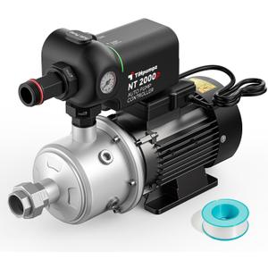 CHB Multistage Centrifugal Water Booster Pump for Whole House – 1HP, 110V/60Hz, Max Flow 105 GPM, High Flow for Multiple Bathrooms, Commercial & Farm Use (CHB2-4)