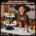Nuanchu 20 Pcs Halloween Eyeball Candles Scary Round Eyeball Burning Candle Home Table Decor for Halloween Party Decorations