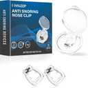 Anti Snoring Devices, Snore Stopper with Adjustable Magnet, Silicone Nose Clip Stop Snoring, Effective to Relieve Snoring, Snoring Solution for Comfortable and Quieter Sleep, Clear, M