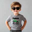 Funny St Patricks Day Shirt for Toddler Boys Girls Kids, Happy Lucky Tee Gnome Irish Shamrock Leprechaun Shark T Shirt,3-6T (Bulldozer)