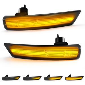 LED Side Mirror Turn Signal Light - Amber Sequential Blinker, Compatible with Ford Focus 2008-2016,5X Brighter, Plug and Play, IP68 Waterproof LED Side Mirror Turn Signal Light - Amber Sequential Blinker, Compatible with Ford Focus 2008-2016,5X Brighter, Plug and Play, IP68 Waterproof