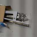 EsLuker.ly Universal Stainless Steel Microwave Oven Wall Mount Bracket with Removable Hooks, Arm Adjustable Foldable Kitchen Stretch Oven Stand Shelf Rack Load 100 lb, Silver