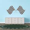 Design with Vinyl Hope 79-218 As Seen Decor Item 1St Place Checkered Flag Race Car Speedway Track Boy Girl Children Kid Living Room Bedroom, 12-Inch x 24-Inch