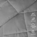 Down Alternative Comforter Queen Size Gray, Duvet Insert Queen 88" x 88"
Queen Bed Quilted Comforter with Corner Tab, Warm, Lightweight, All Season, Plush Siliconized Fiber Filling - Box Stitched