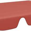 vidaXL Terracotta Replacement Canopy for Garden Swing 74X66.1X57.1 in Waterproof UV Resistant Foldable Cushioned Shade Covers Patio Balcony Outdoor Umbrella