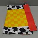 2 Pcs Cartoon Table Runner Cartoon Birthday Party Supplies Cow Pattern Printed Check Table Decor Tablecloth Party Supplies,13 x 72 in (Classic)