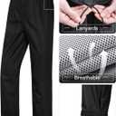 iCreek Rain Suit Waterproof Jacket and Trouser Suit Raincoat for Men and Women Outdoor All-Sport Breathable Anti-storm (Black, M)