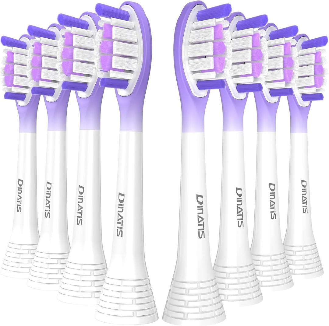 DINATIS 10 Pcs Replacement Toothbrush Heads for Philips Sonicare Electric Toothbrush C3 G3 W3,2/3 Series,ProtectiveClean 4100/5100/6100,ExpertClean 7500,DiamondClean 9300/9500,FlexCare,Click-On