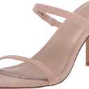 The Drop Women's Avery Square Toe Two Strap High Heeled Sandal (8.5, Natural)