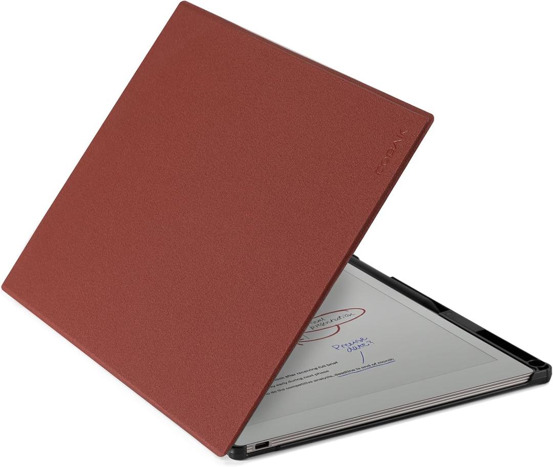 CoBak Case for Remarkable Paper Pro Color Tablet 11.8" 2024 Released- Smart Auto Sleep/Wake Folio Lightweight Protective Cover with Built-in Pen Holder and Nibs Holder (Wine Red)