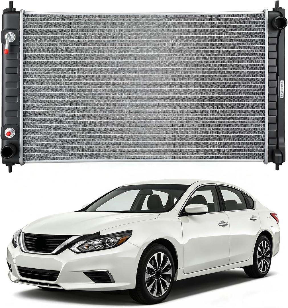 Engine Coolant Radiator Fit for Nissan Altima 2007-2018 2.5L 3.5L & Maxima 2009-2019 3.5L V6, Direct Fit Aluminum Radiator Automatic Transmission Replacement 21460JA00A CU2988