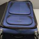 U.S. Traveler Aviron Bay Expandable Softside Spinner Wheels, Navy, 3 Piece Luggage