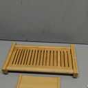Premium Bamboo Bread Slicer for Homemade Bread, Crumb Catcher, Foldable and Compact Loaf Cutter 3 Size Slicing Guide