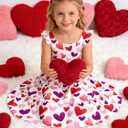 Toddler Dresses Girls Summer Floral Ruffle Sleeve Sundress Casual Sleeveless A-Line Playwear Dress 2-8 Years